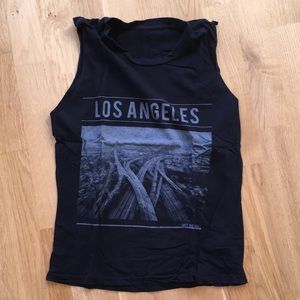 Brandy Melville Los Angeles black muscle tee